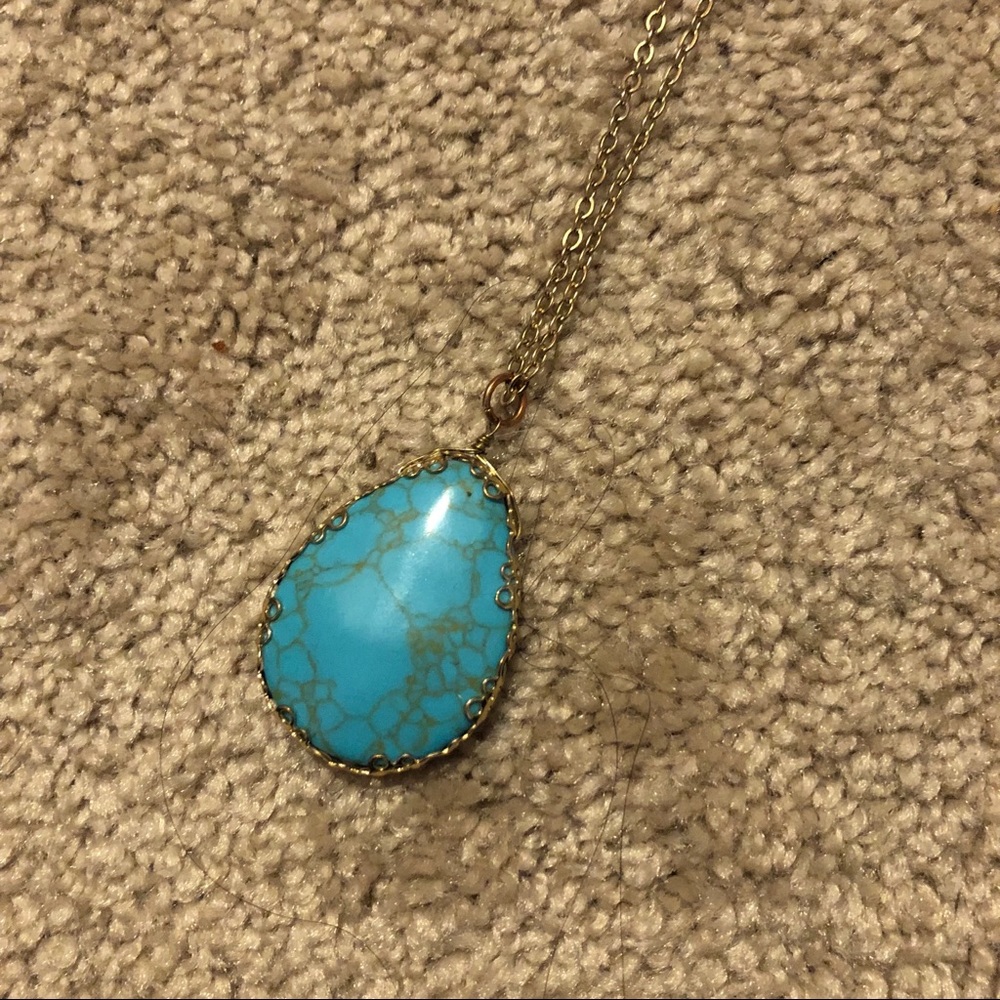 Turquoise long necklace